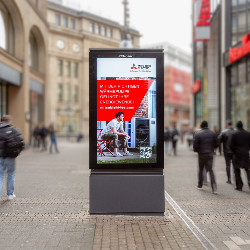Mitsubishi Electric OOH-Kampagne Wärmepumpen